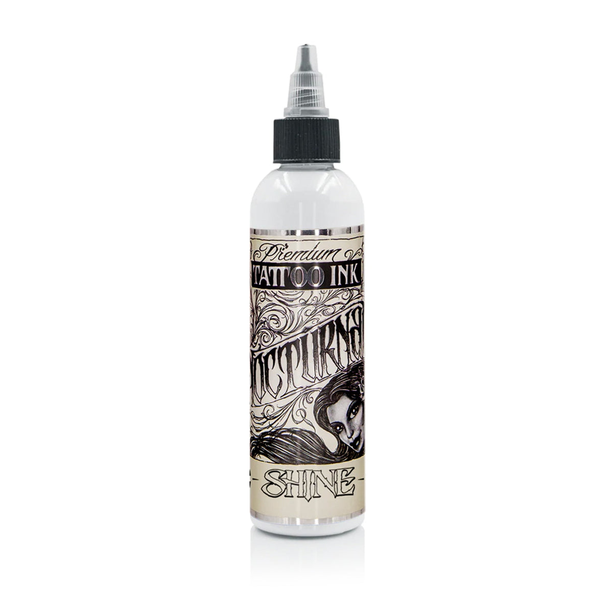 Nocturnal Shine White Legacy — Flasche auf weißem Hintergrund, Verpackungsbeispiel der Produktfamilie