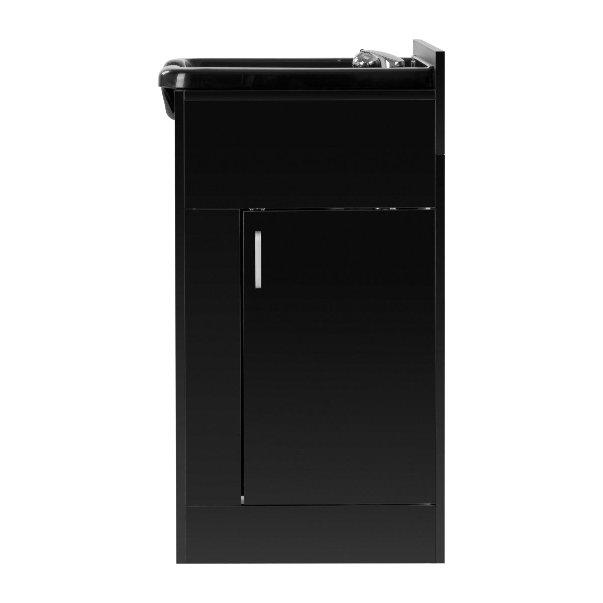 Gabbiano barber station for hair washing with sink and chair, modern design, model 5023, in a professional salon setting