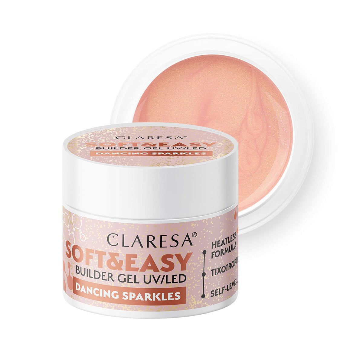 Claresa builder gel Soft&Easy dancing sparkles 45g - BVShop