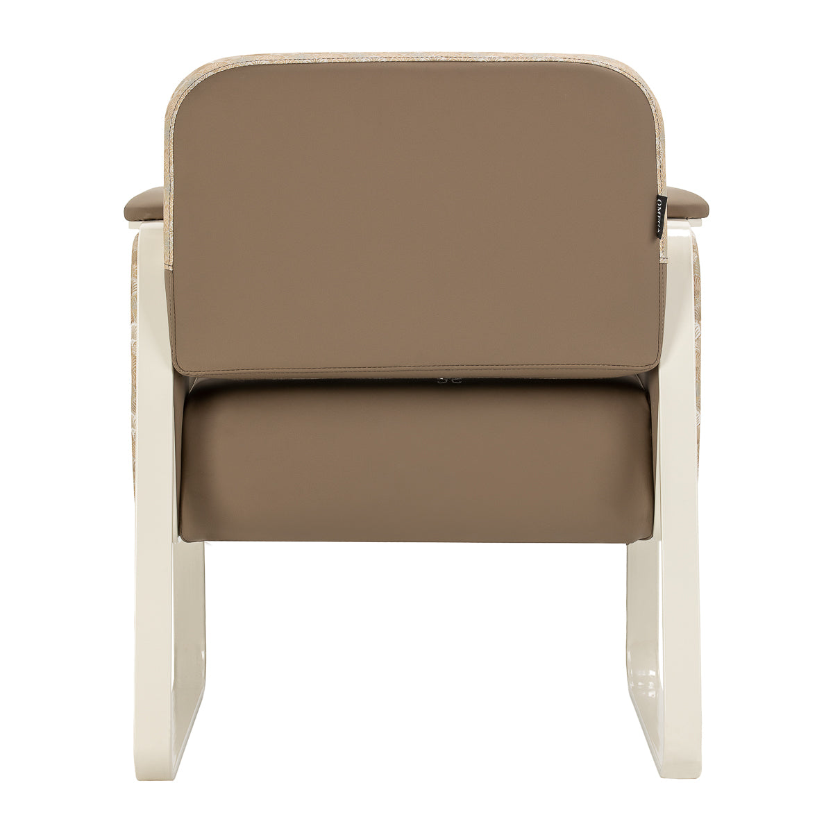 Light brown Omega Grandeur waiting room chair by OMEGA with padded seat and backrest, suitable for office or reception areas.