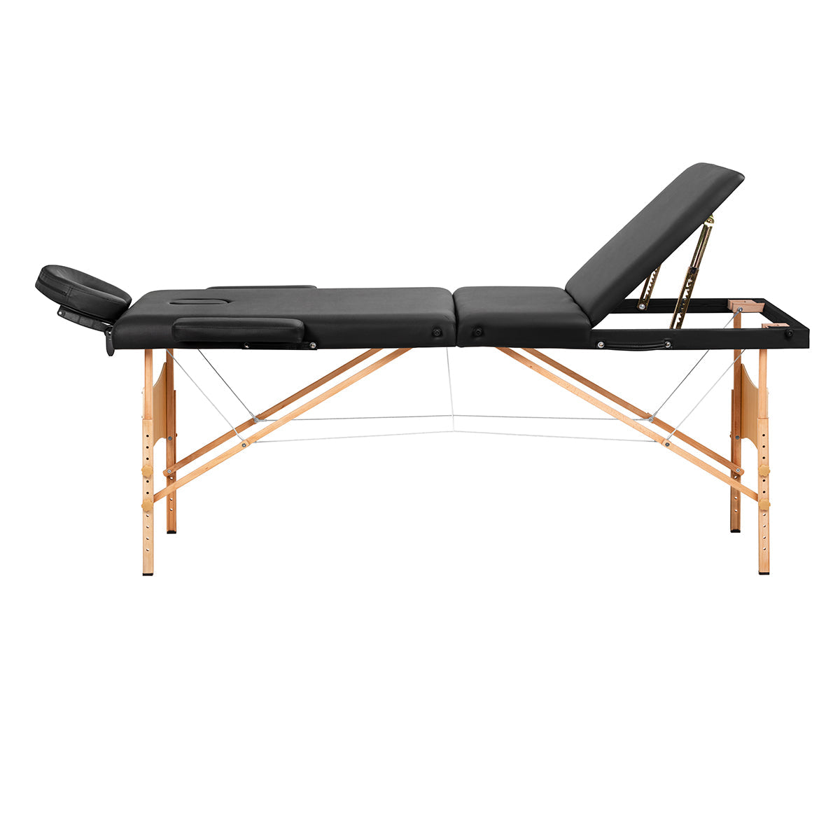 BALANCE wooden folding massage table 3 segment black - BVShop