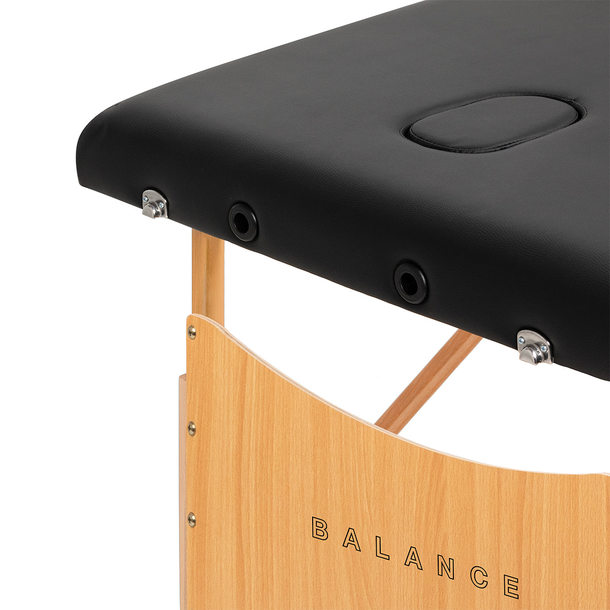 BALANCE wooden folding massage table 2 segment 190x70 black - BVShop