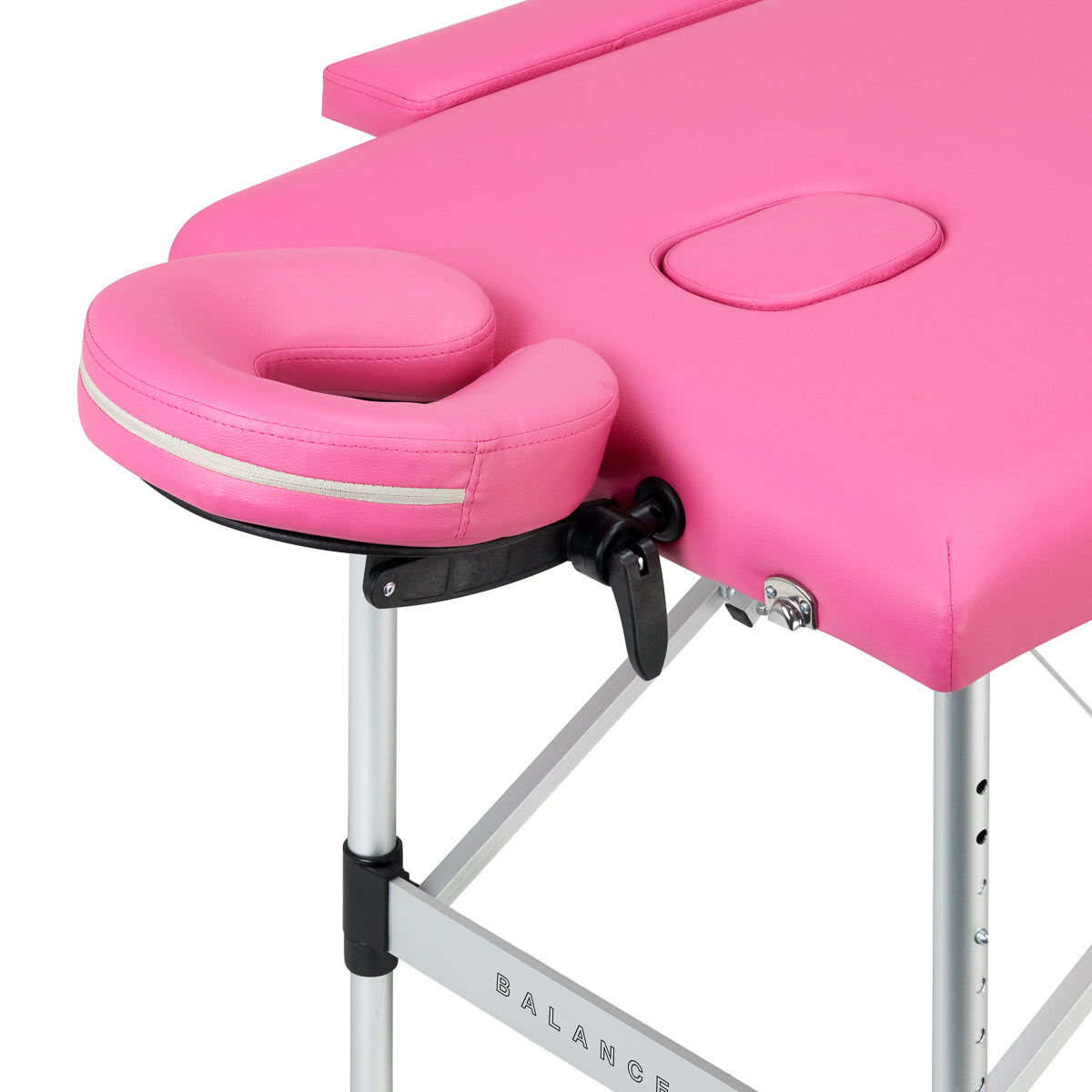 BALANCE aluminium folding massage table 2 segment pink - BVShop