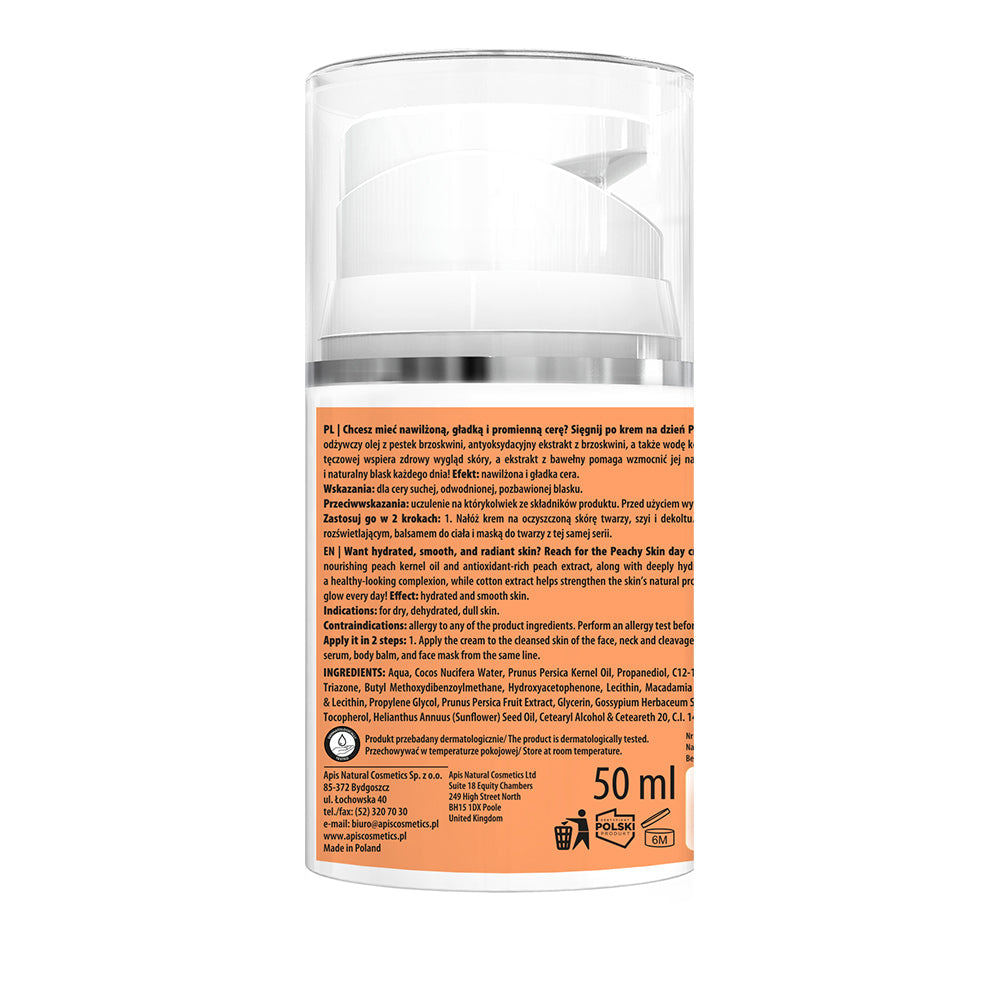 Apis PEACHY SKIN Moisturizing Day Cream SPF 20 50 ml - BVShop
