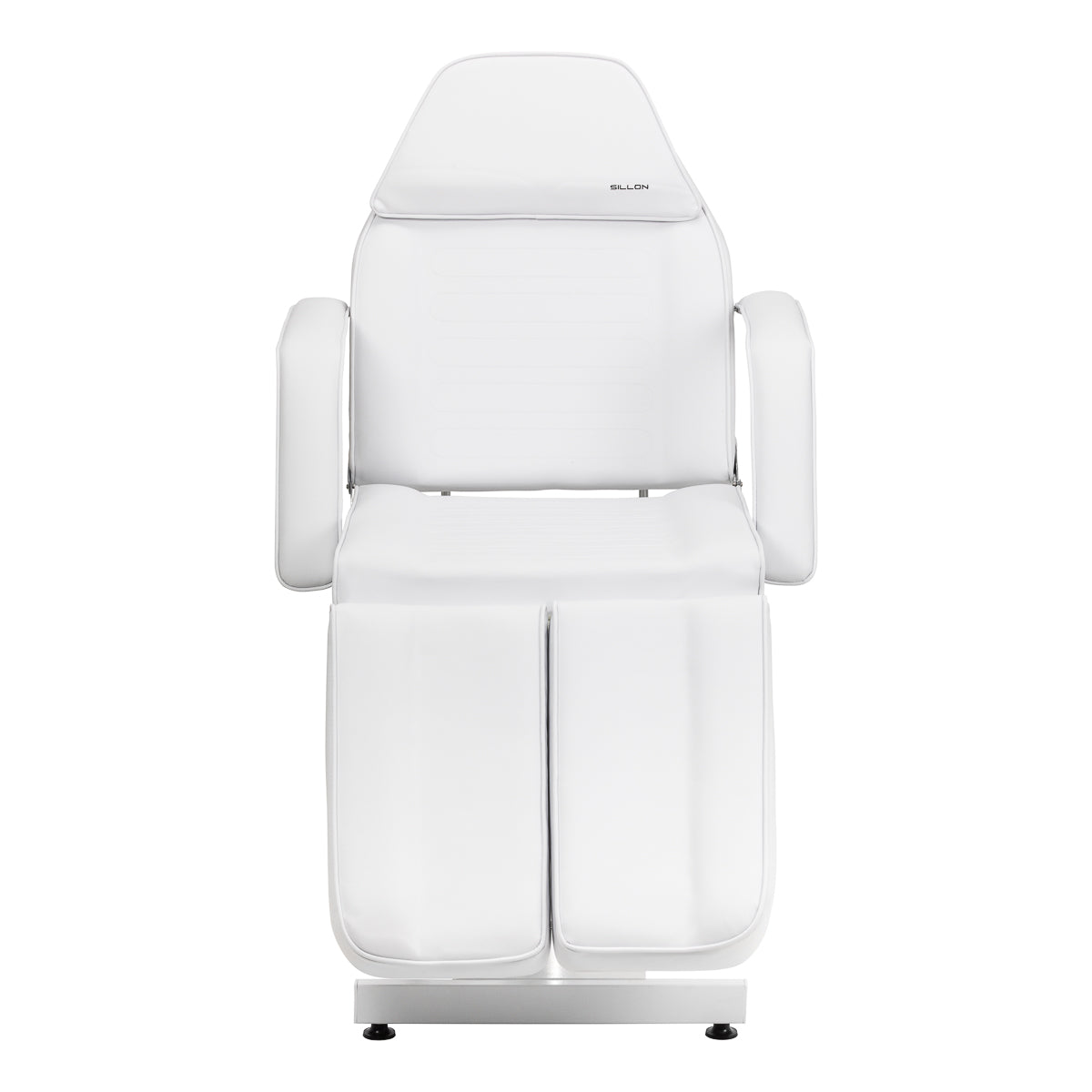 Sillon 210 salon chair detail with durable white upholstery