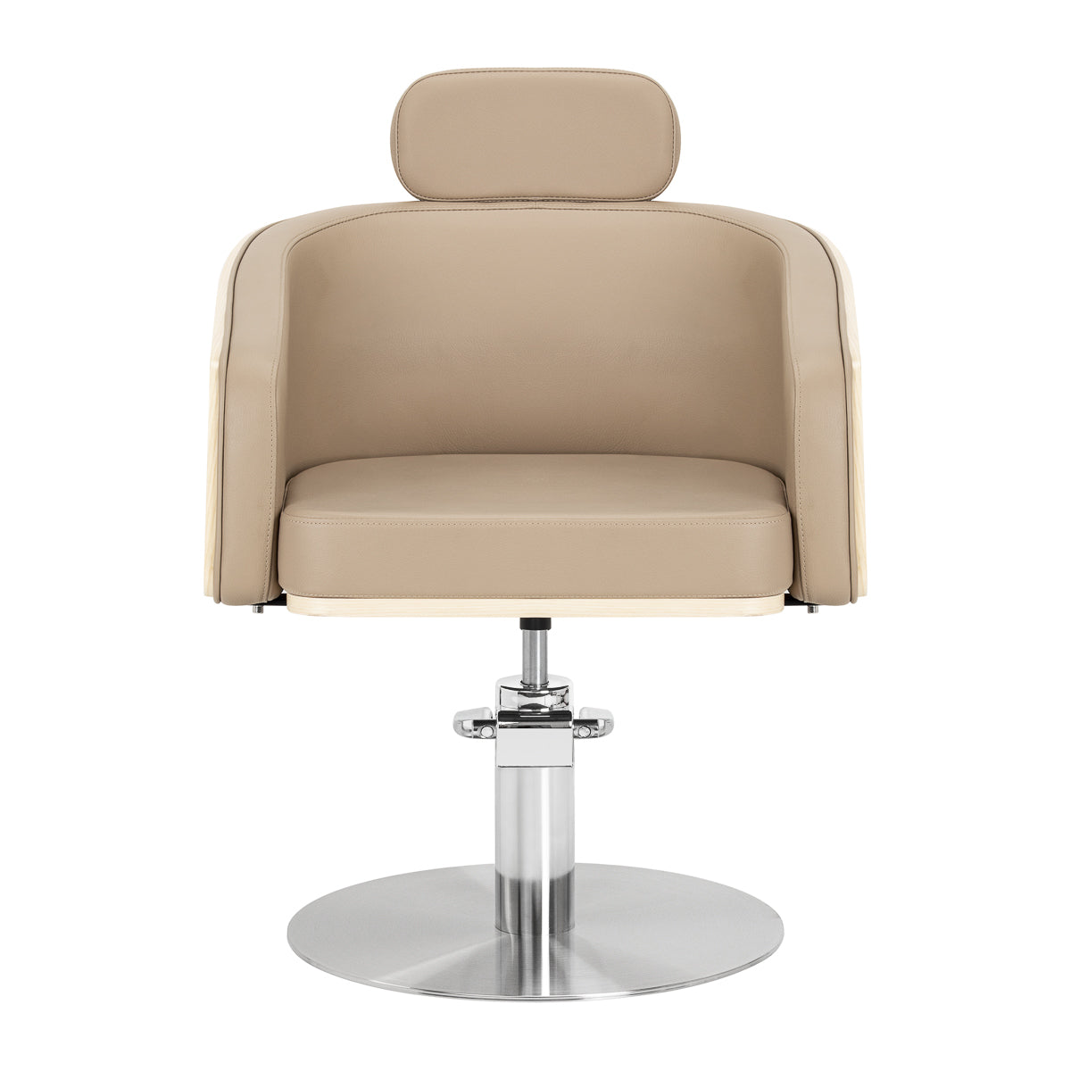 Gabbiano Wratislavia hairdressing chair beige chrome base - BVShop