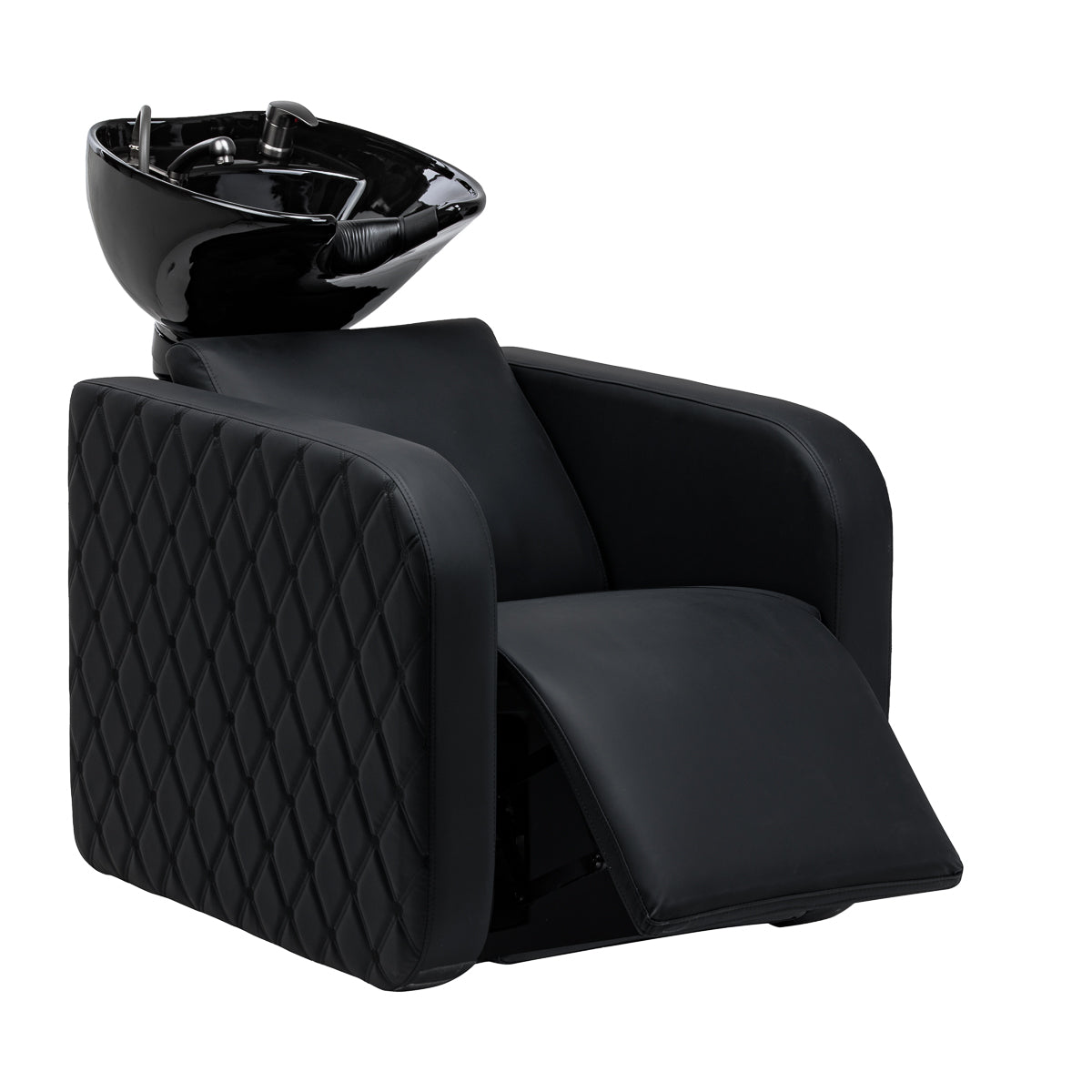 Sylvia Plus black salon wash unit side view