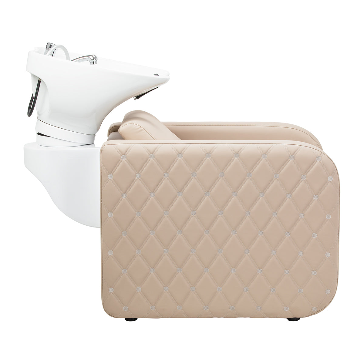 Gabbiano Sylvia Plus Elektrische Friseurwaschanlage Mit Massage – Beige · Seitenansicht