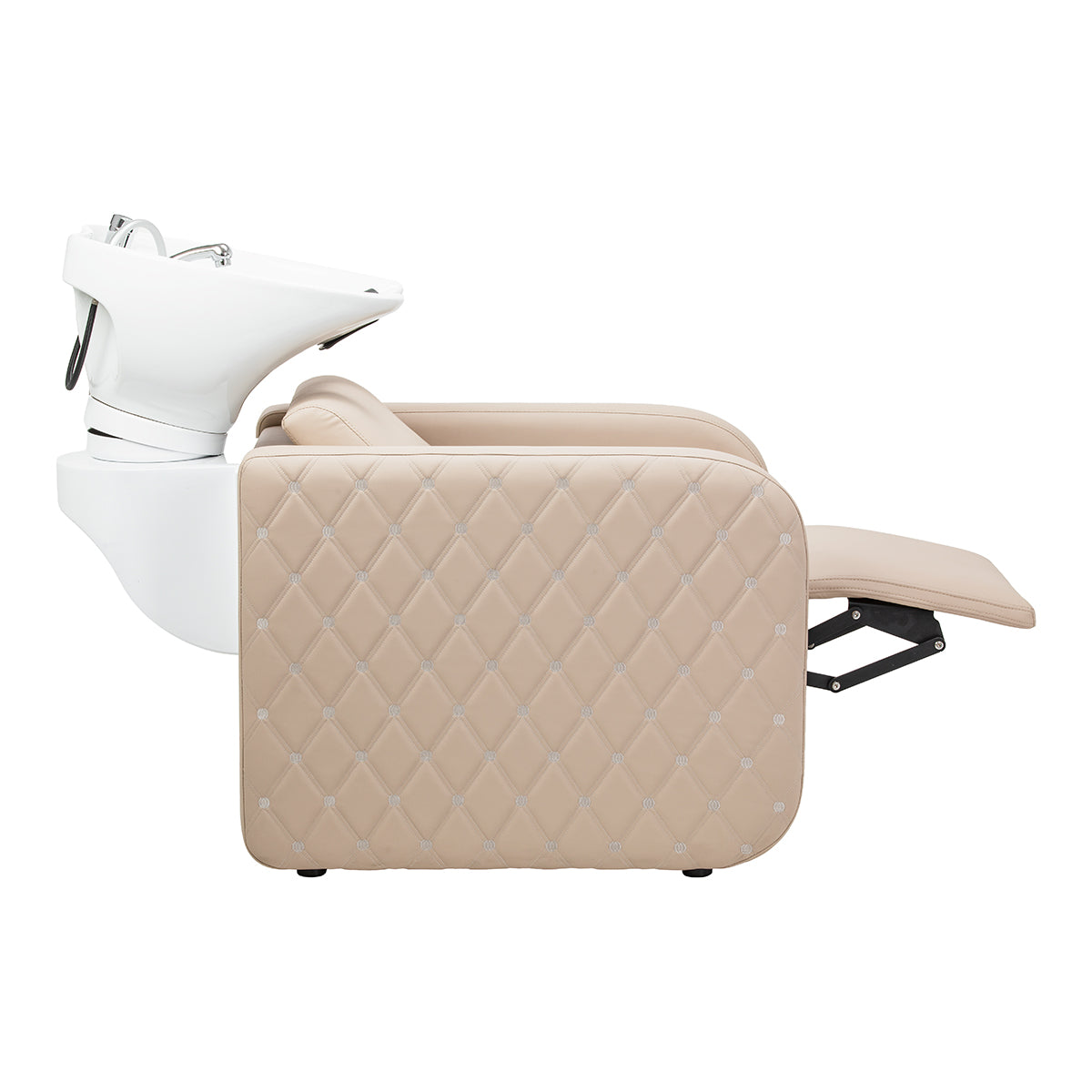 Gabbiano Sylvia Plus Elektrische Friseurwaschanlage Mit Massage – Beige · Fußstützenposition