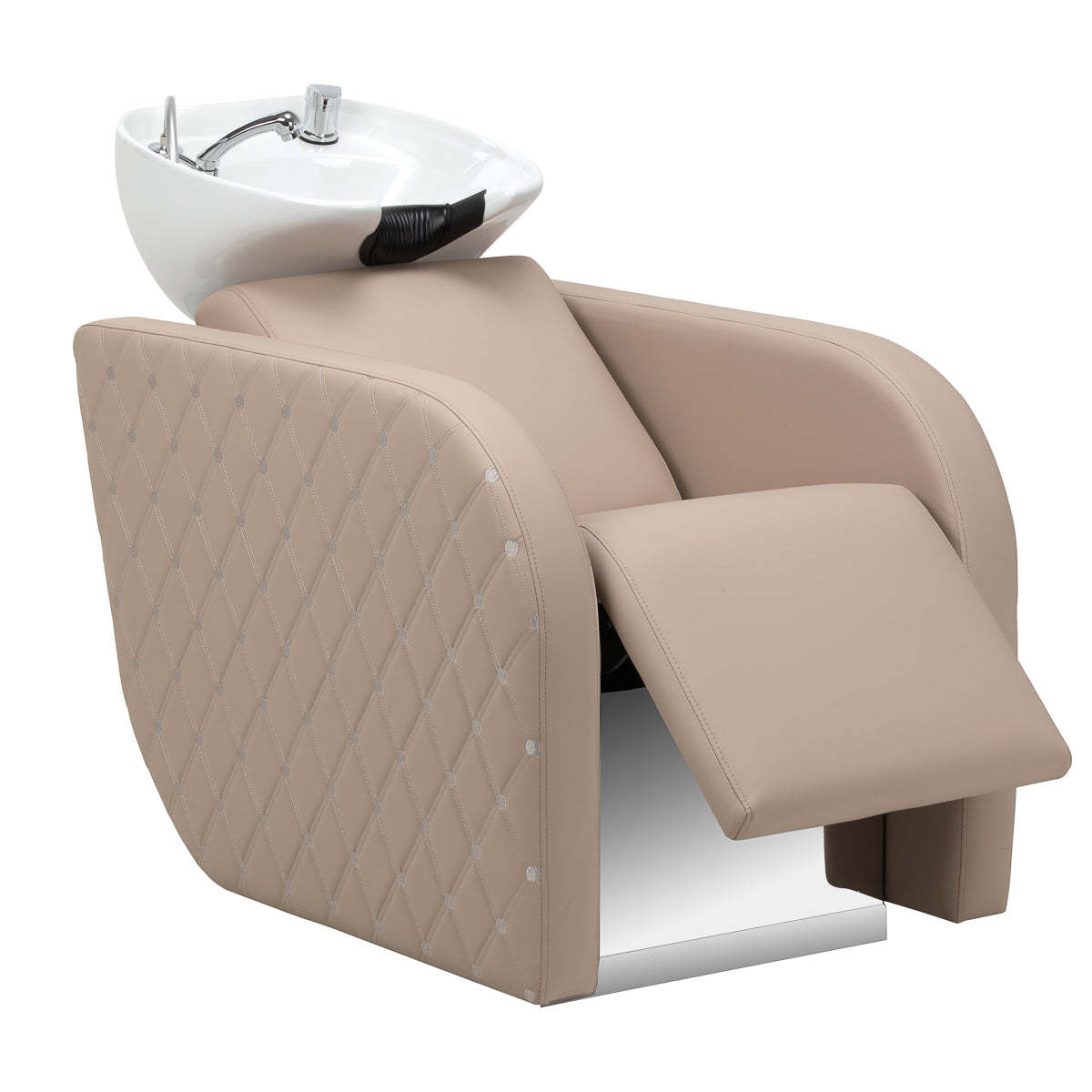Gabbiano Ines Elektrische Friseurwaschanlage Mit Massage – Beige · Fußstützenposition