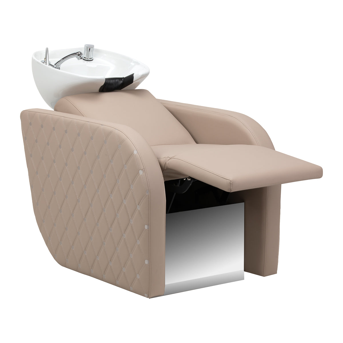 Gabbiano Ines Elektrische Friseurwaschanlage Mit Massage – Beige · Fußstützenposition