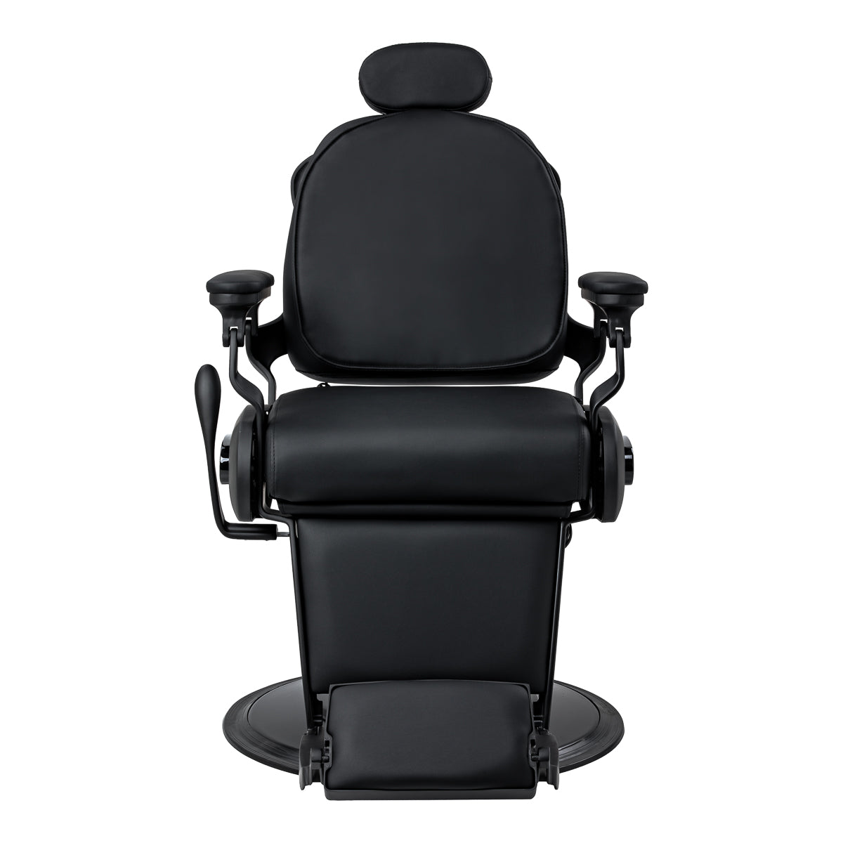 Gabbiano Francesco Barberstuhl Mit Massage – Schwarz, Schwarze Basis · Vorderansicht