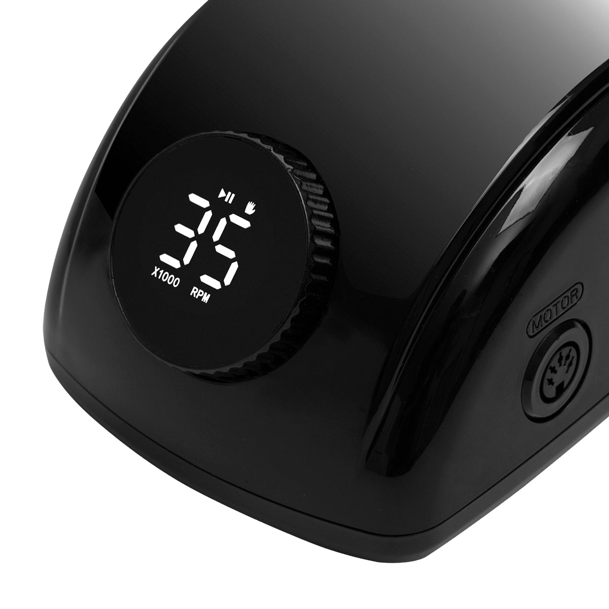 EXO Futura Nagelfräser 65W – Schwarz · Digitaldisplay