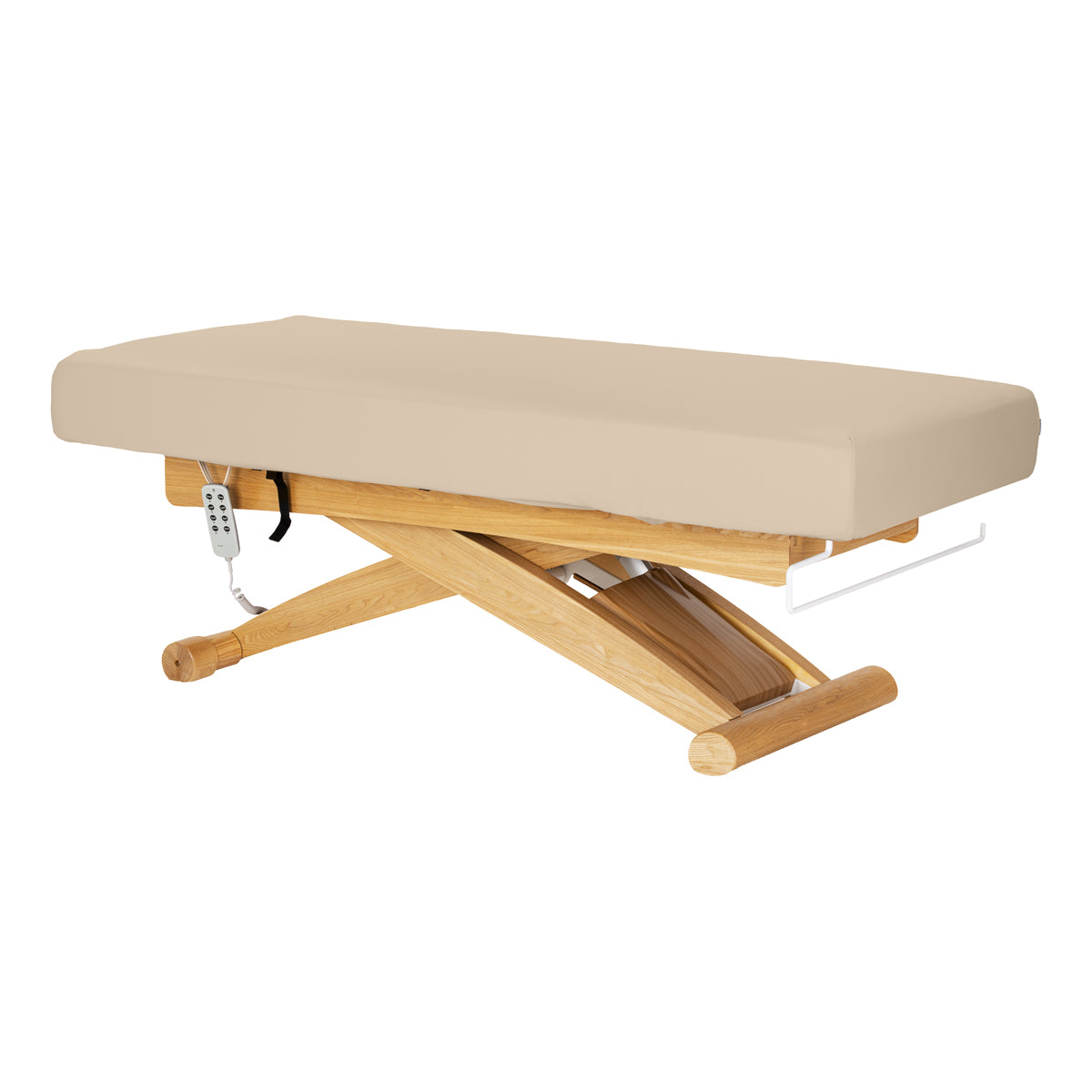 Sillon Siesta Elektrische SPA-Liege – Beige, Hellbraunes Untergestell · Gesamtansicht