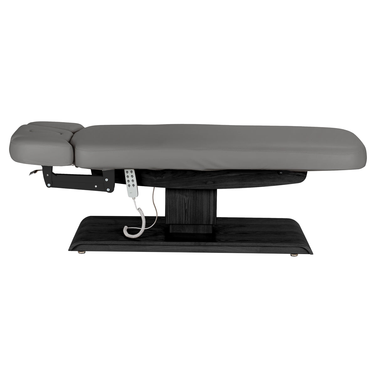 Sillon Relax Elektrische SPA-Liege – Grau, Untergestell Schwarz · Seitenansicht
