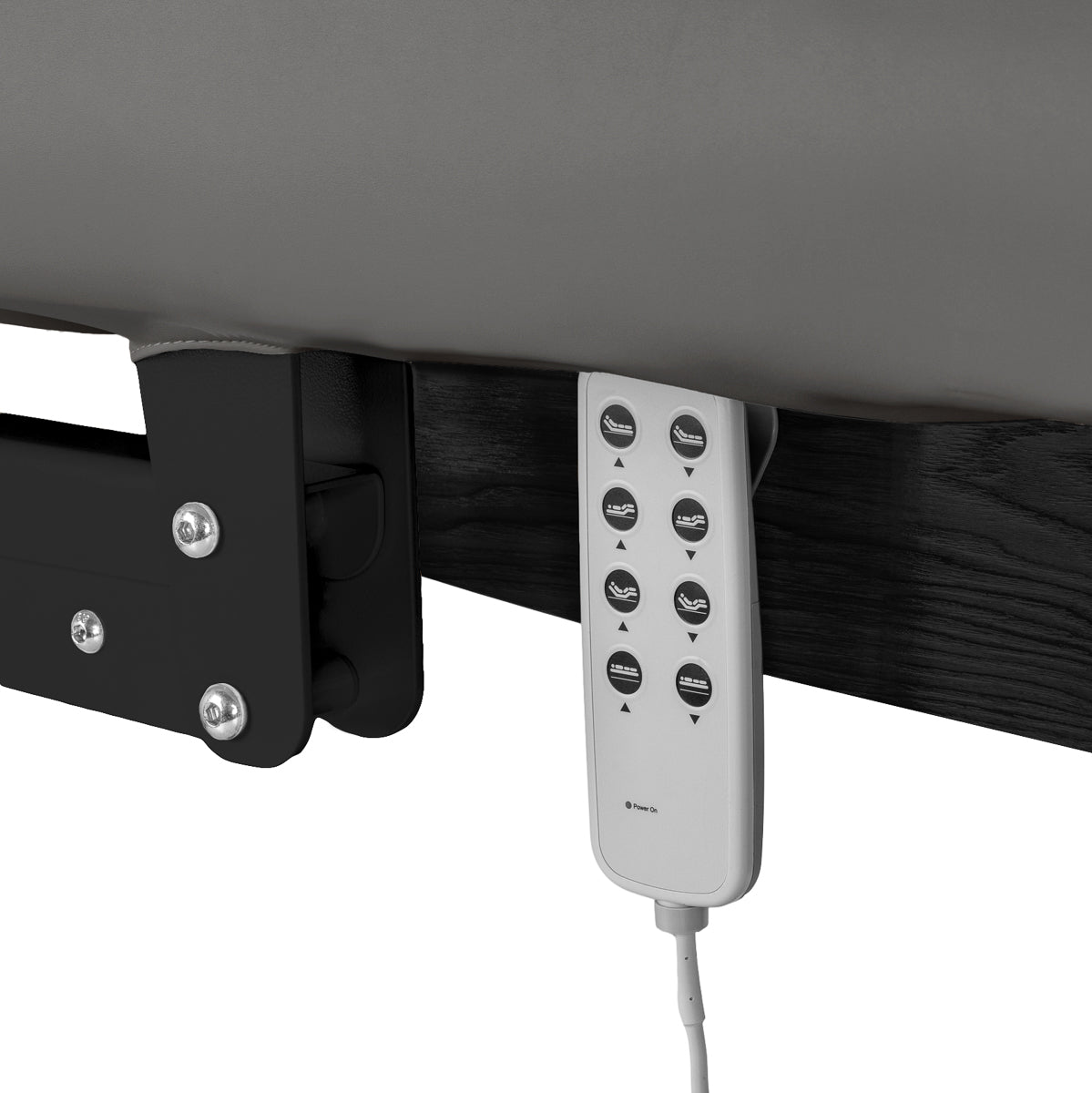 Sillon Relax Elektrische SPA-Liege – Grau, Untergestell Schwarz · Fernbedienung