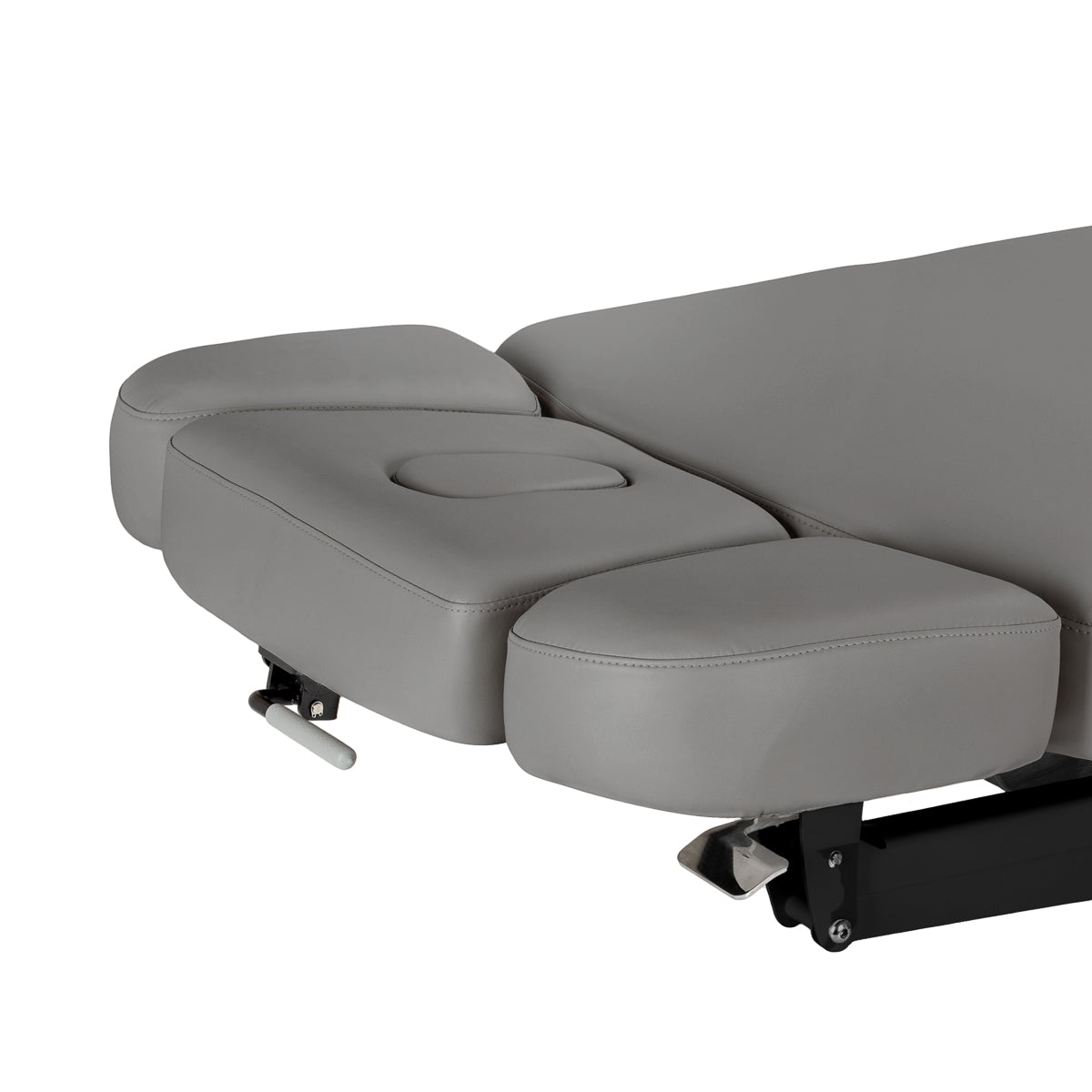 Sillon Relax Elektrische SPA-Liege – Grau, Untergestell Schwarz · Seitliche Kopfstützenteile