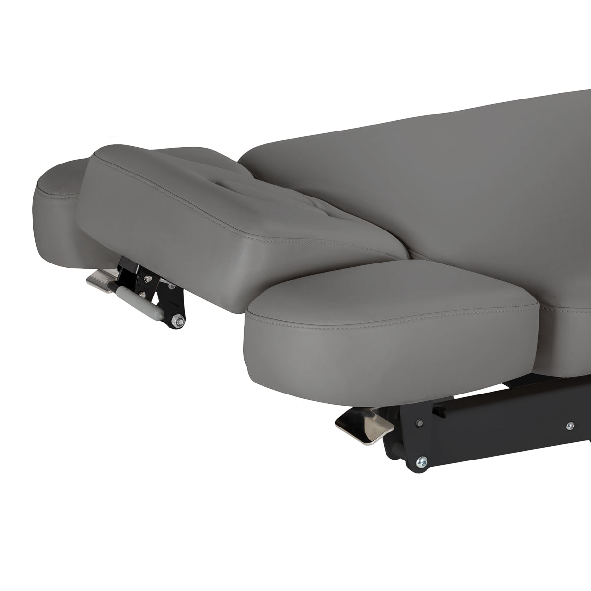 Sillon Relax Elektrische SPA-Liege – Grau, Untergestell Schwarz · Seitliche Kopfstützenteile
