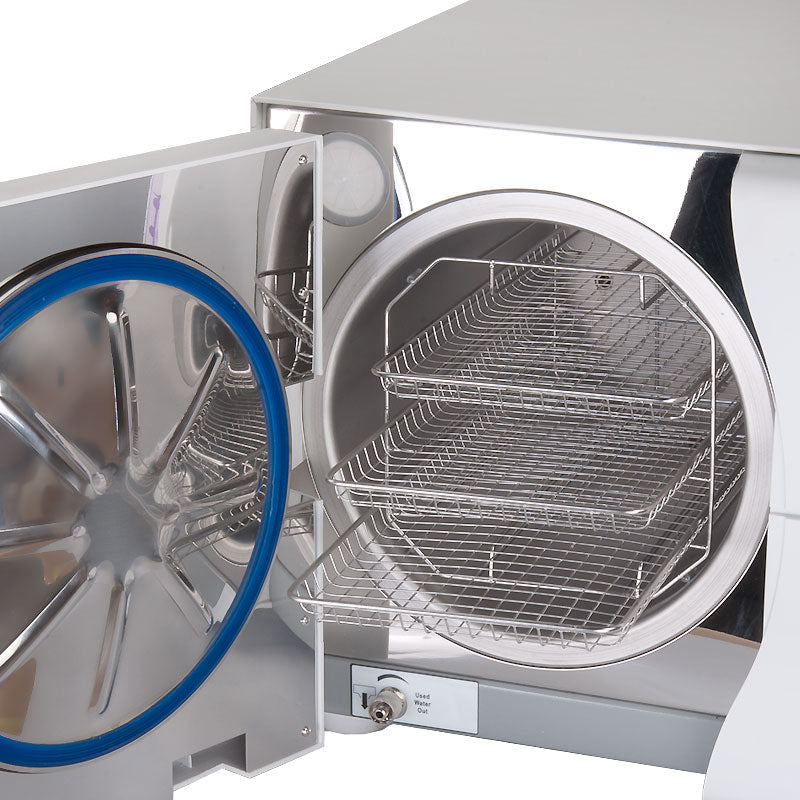 Autoclave medical Class B 12L Beauty System with printer, featuring digital controls and sterilization chamber for healthcare use.