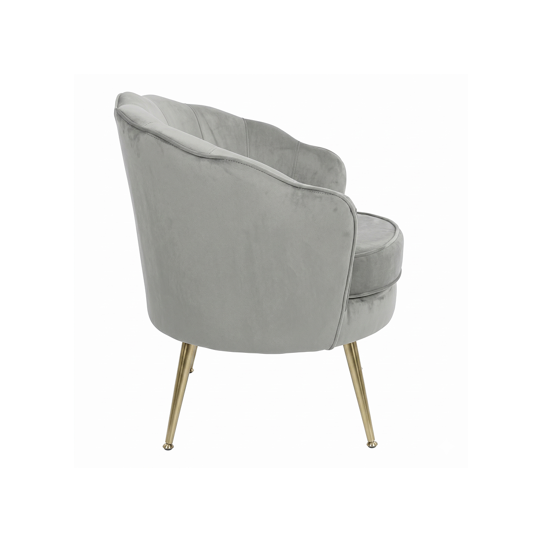 Grey velvet upholstered Lugano BX-LE69 chair by Beauty System, showcasing a plush, modern design with a comfortable seat and stylish appearance.