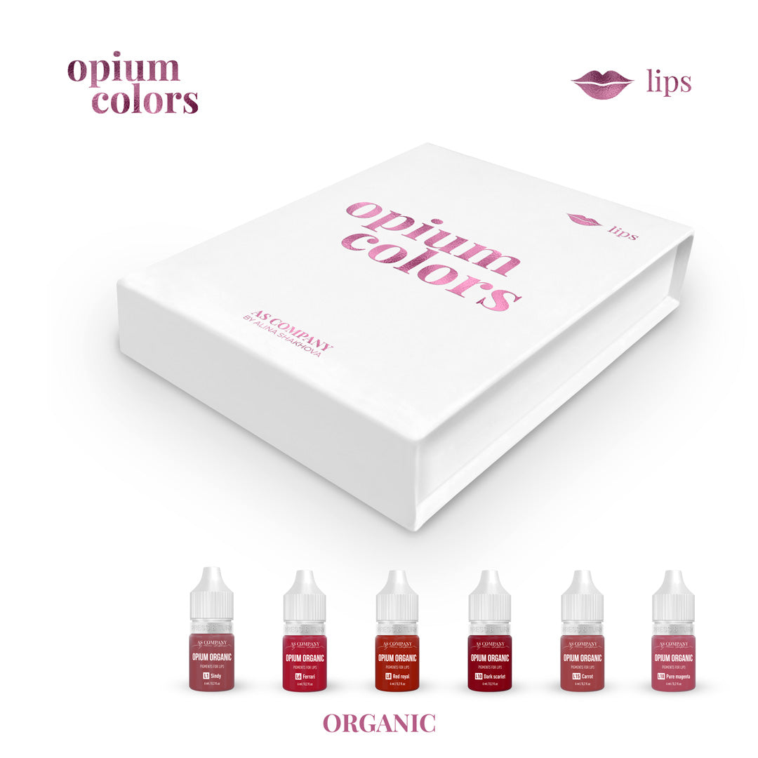 AS COMPANY Lip Set Opium Corols Organic 6pcs/6ml - BVShop
