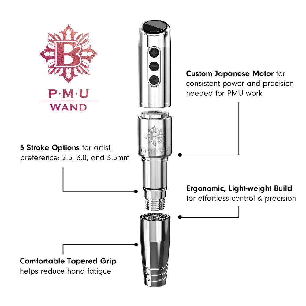 Bishop PMU Wand Silver Wireless Machine Kit - BVShop