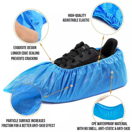 Disposable Shoe Covers CPE 75 microns 5 pairs - BVShop