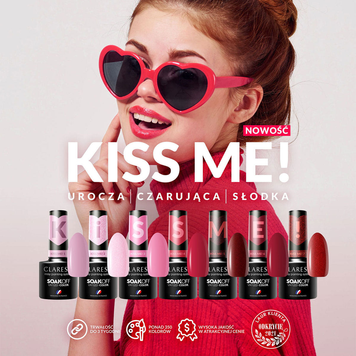 CLARESA hybrid polish Kiss Me! 3-5g - BVShop