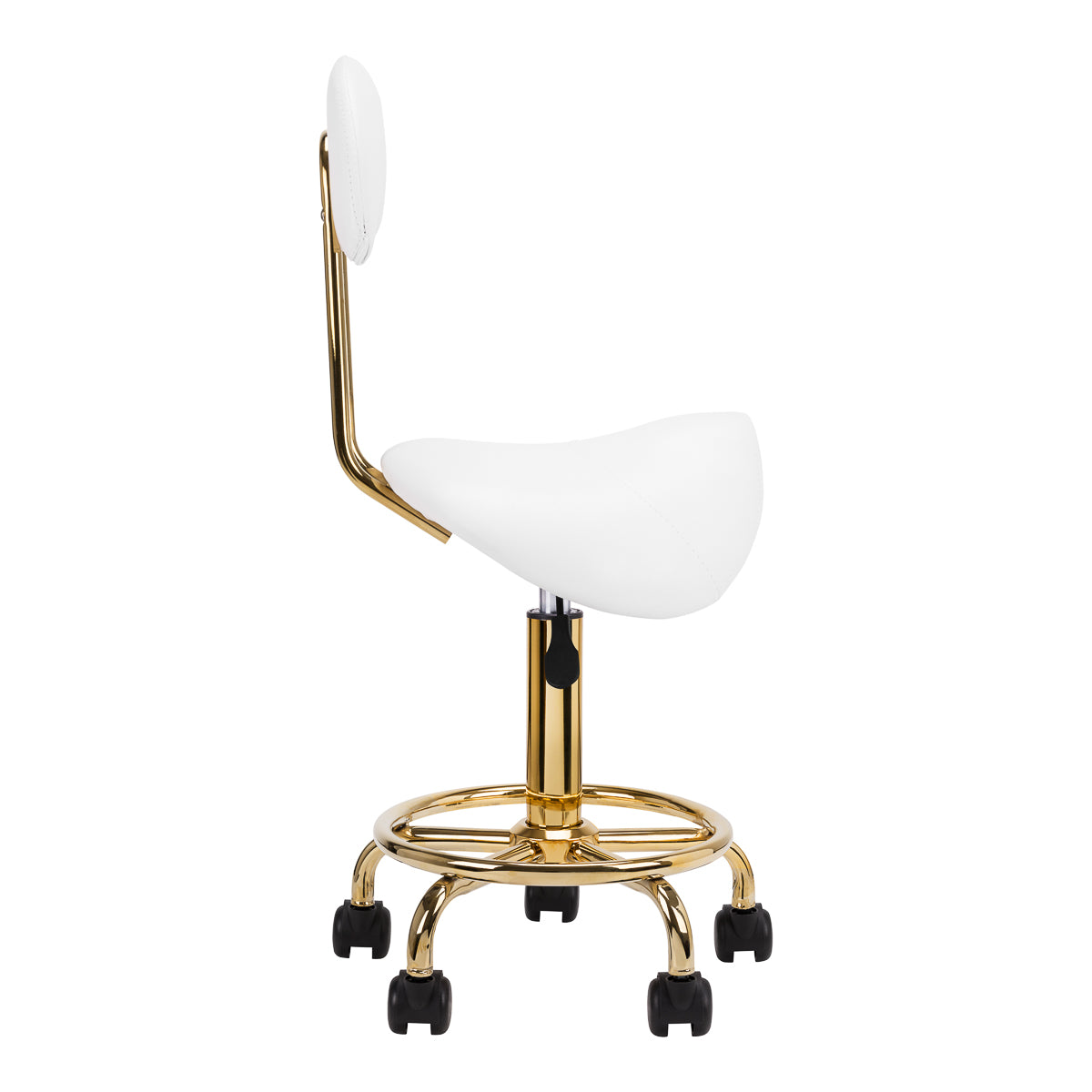 Cosmetic stool 6001-G gold white second category - BVShop
