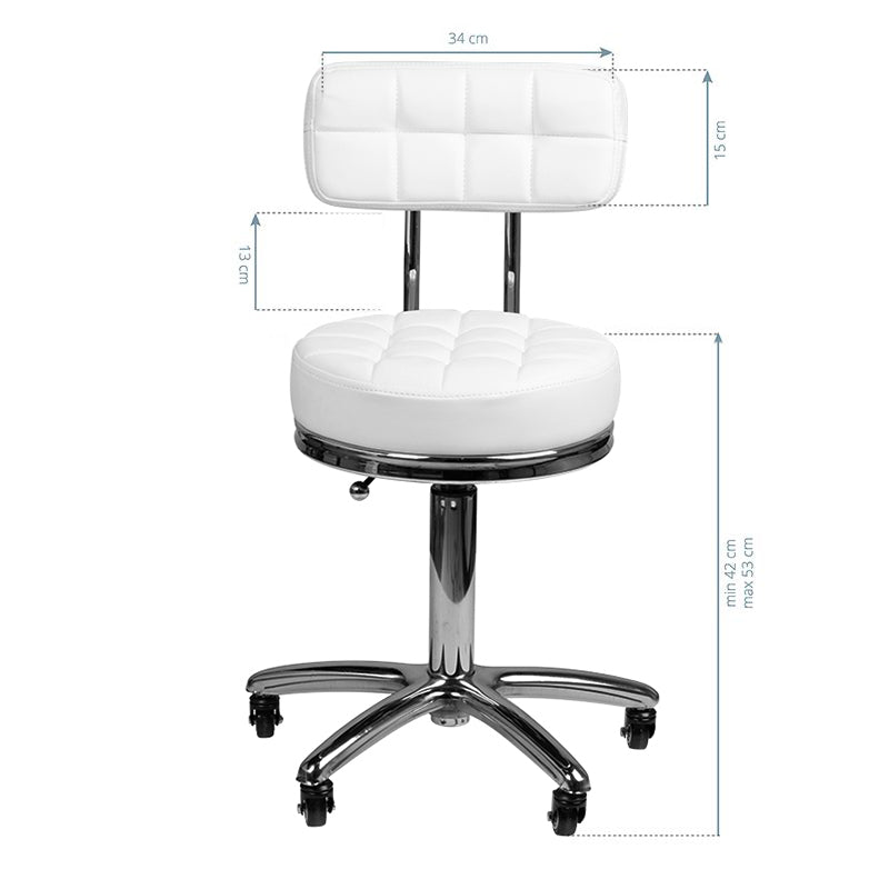 Cosmetic stool am-877 white - BVShop
