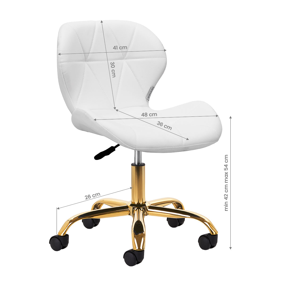 Cosmetic stool QS-06G white - BVShop
