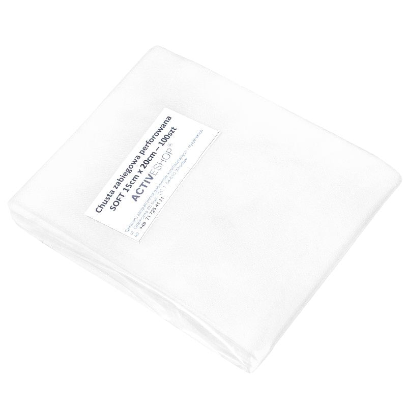 Disposable surgical scarves, perforated, 100 pieces 15x20 cm white - BVShop