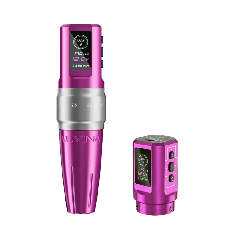 EZ Tattoo P3 Pro Lumina Wireless PMU And Tattoo Machine Pink - BVShop