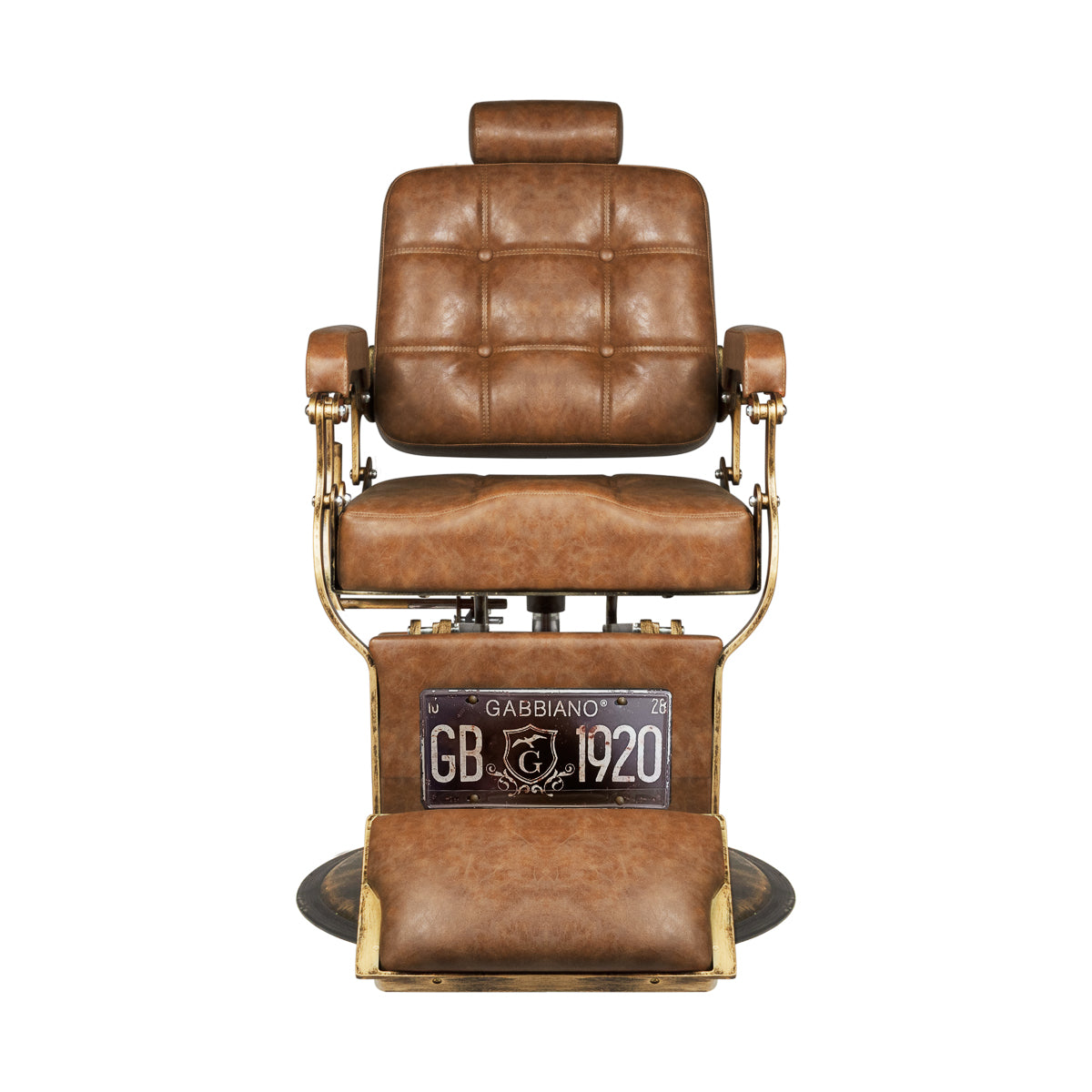 Gabbiano barber chair Boss Old Leather light brown - BVShop