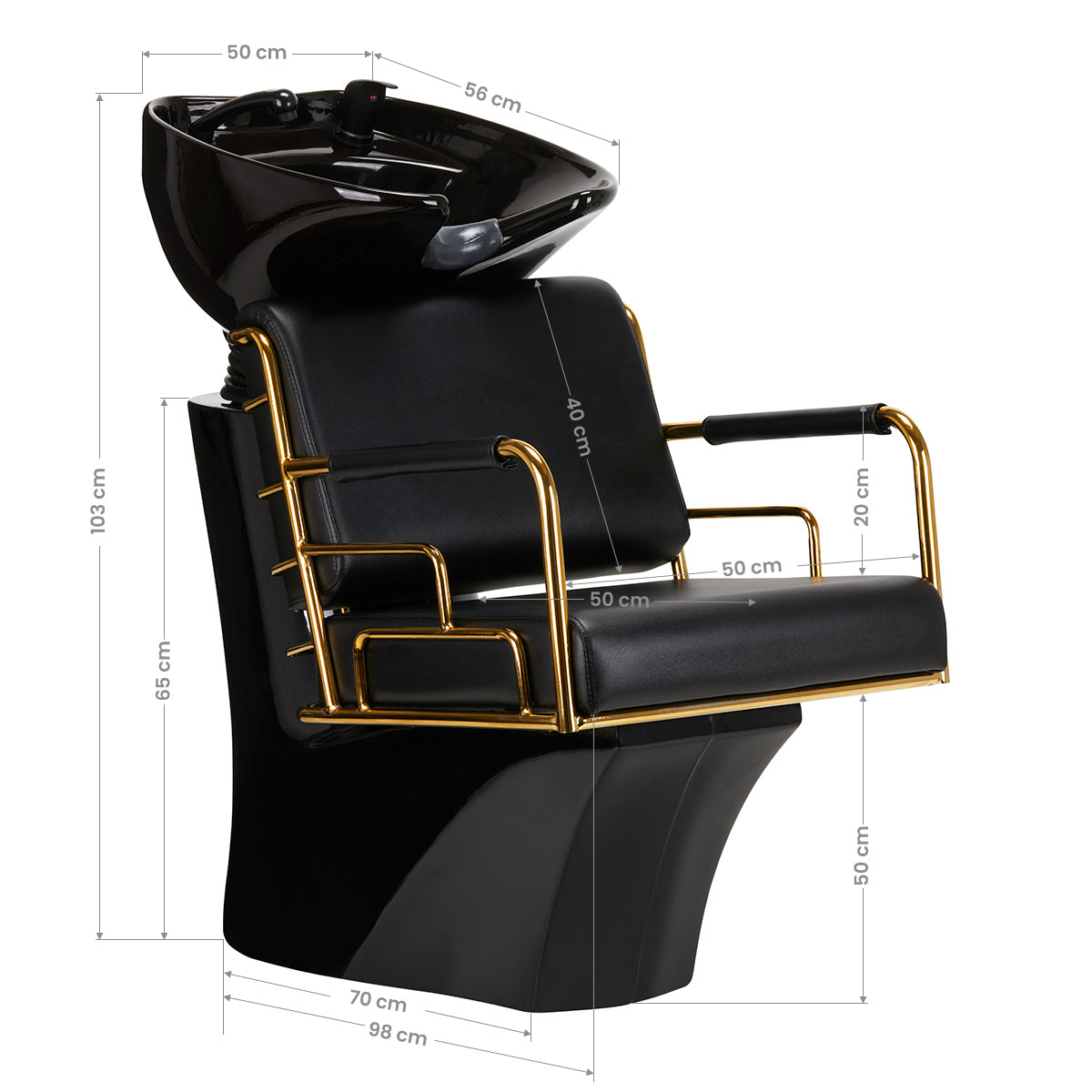 GABBIANO HAIR WASH UNIT PRATO GOLD - BLACK - BVShop