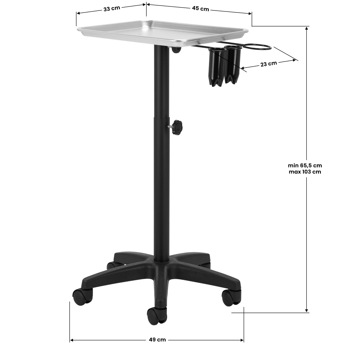 GABBIANO HAIRDRESSER TROLLEY L-121B - BVShop