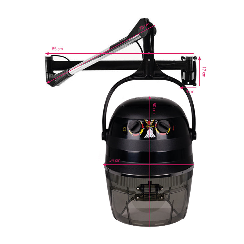 GABBIANO HANGING DRYER 1600A ONE SPEED BLACK - BVShop