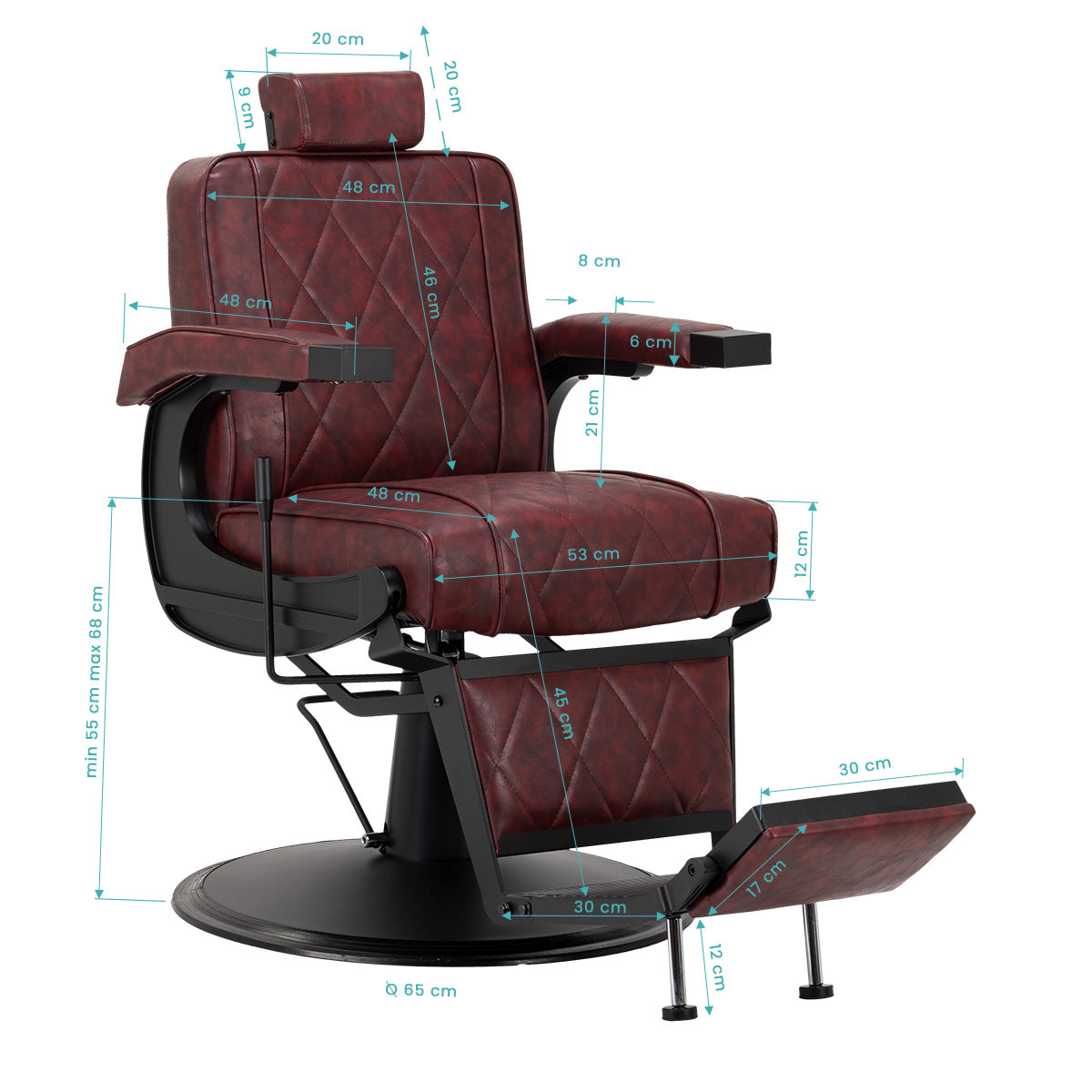 Hair System barber chair BM88066B brown - BVShop