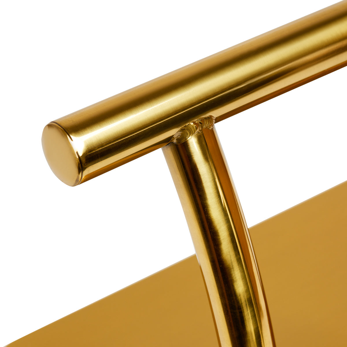 Hairdressing footstool L005S gold - BVShop