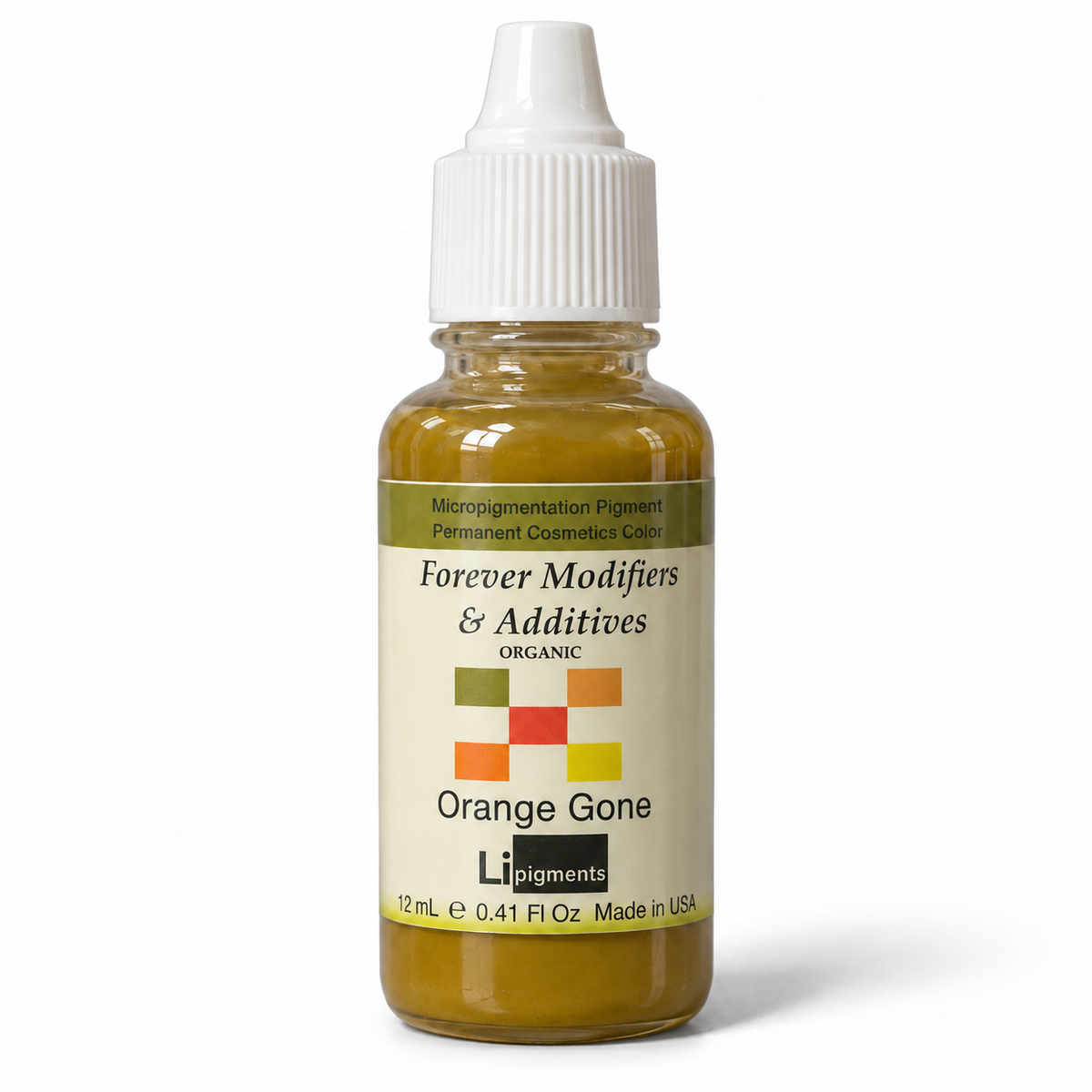 Li Pigments Forever Modifiers & Additives Orange Gone 12ml — bottle on white background with soft shadow
