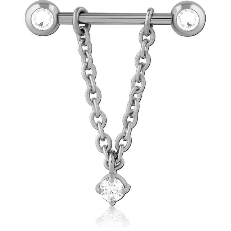 Nippelpiercing Ohrring Zirkonia Kette