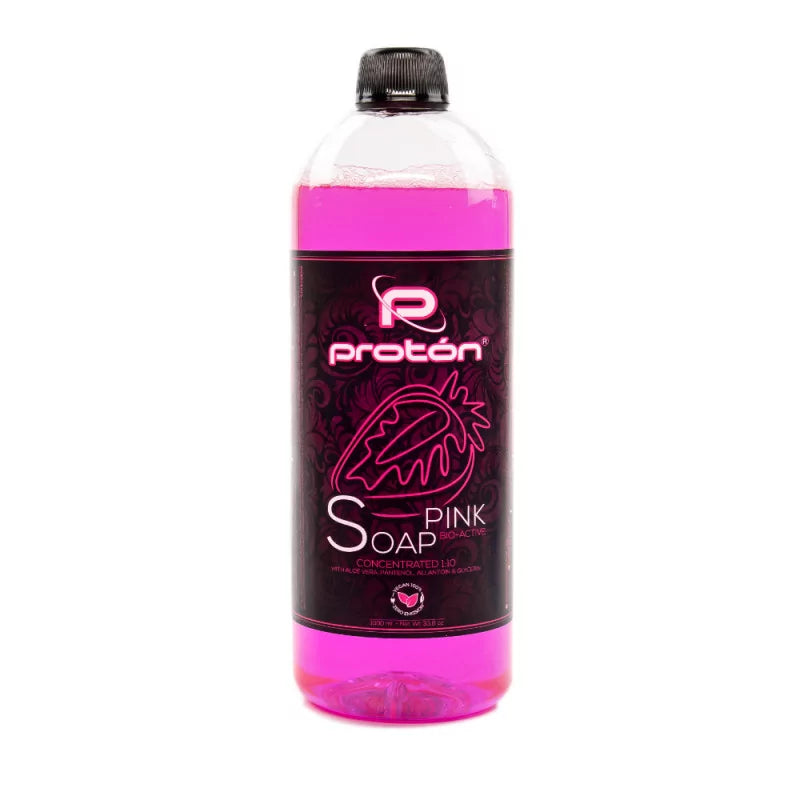 Proton concentrated soap 1000ml bottle with pump dispenser, clear liquid soap for hand and surface cleaning.