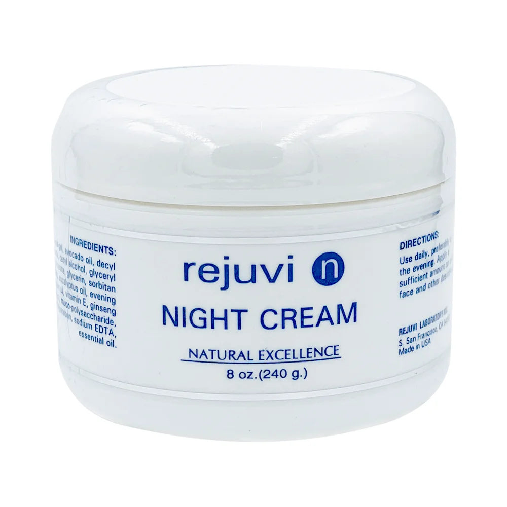 Rejuvi n Nachtcreme Für Das Gesicht 240g – Tiegel, Vorderetikett