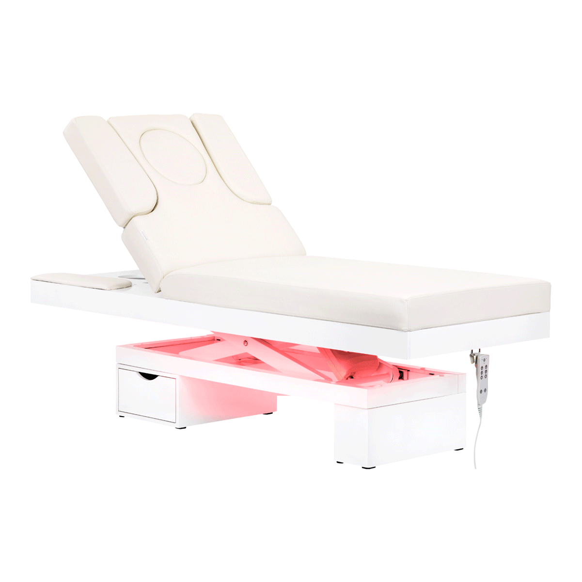 Spa cosmetic bed azzurro 815b glowing white heated - BVShop