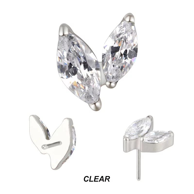 Titan-Piercing-Spitzen mit Zirkon