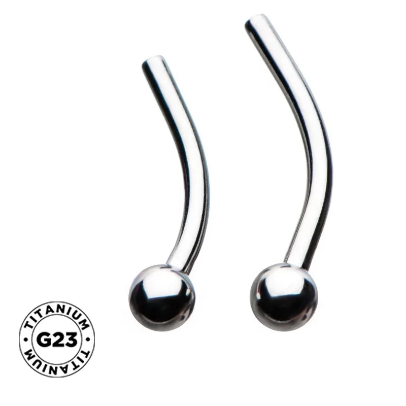 Titanium Push-In Gebogener Labret