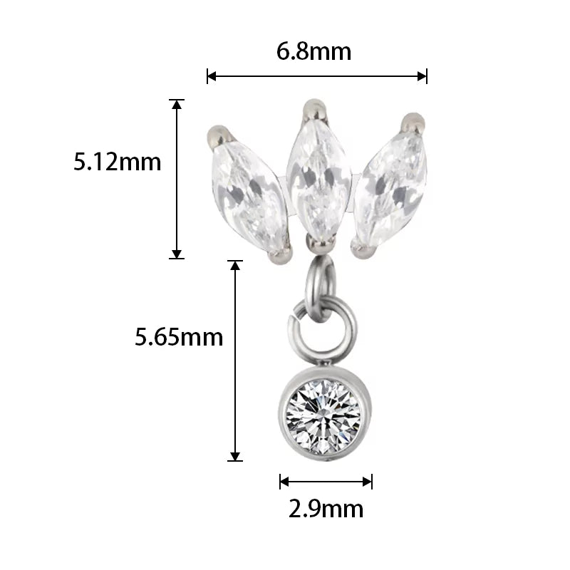 Titanring Marquise Fassung