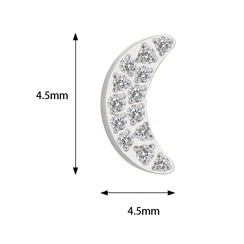 Titanring mit Pavé-Mondstein