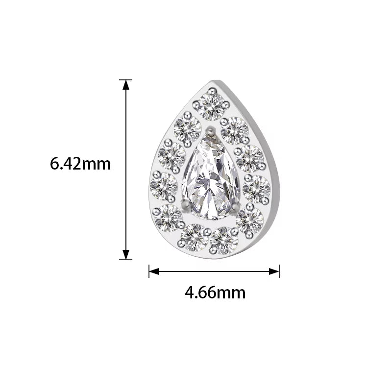 Titanring mit Pavé-Birnenschliff