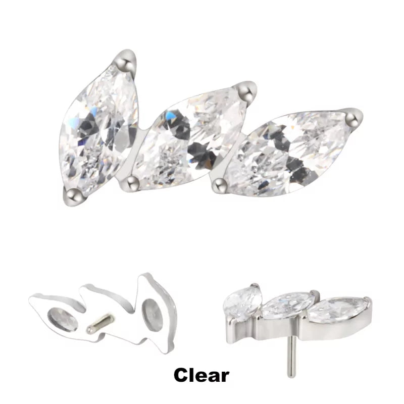 Titanring-Spitzen 3-Zinken Gebogener Fächer